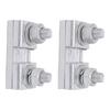 2 Pcs Parallel Groove Clamp Extruded Aluminum Alloy 2 Bolts Parallel Groove Clamp Wire Connector for 16 25mm² Wires