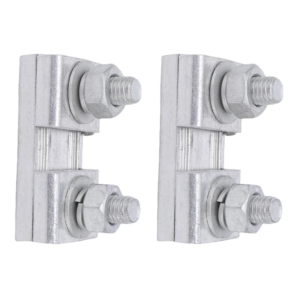 2 Pcs Parallel Groove Clamp Extruded Aluminum Alloy 2 Bolts Parallel Groove Clamp Wire Connector for 16 25mm² Wires