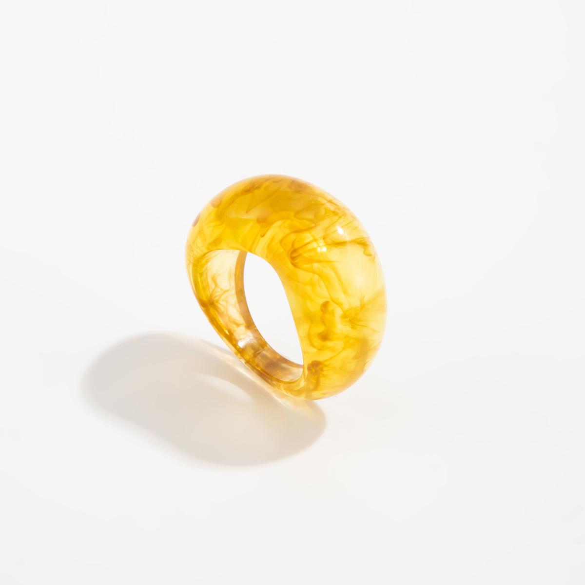 

6 Colors Unique Irregular Simple Resin Ring for Women Jewelry Finish Finger Rings Vintage Party Birthday Gifts