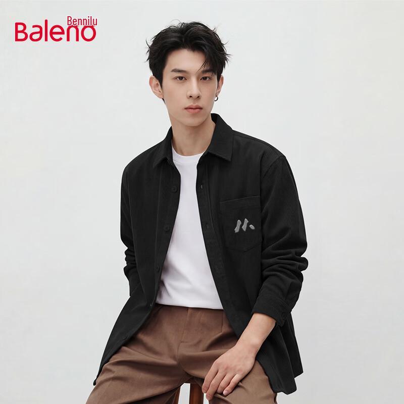 Baleno Men's Corduroy Long Sleeve Casual Shirt
