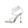 Nightclub new fish mouth rhinestone sandals women's stiletto strap fashion high heel sandals women's trend