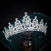 Mode Kristall Wassertropfen Brautschmuck Sets für Frauen Strass Tiaras Krone Set Halskette Ohrringe Hochzeitskleid Schmuck Set