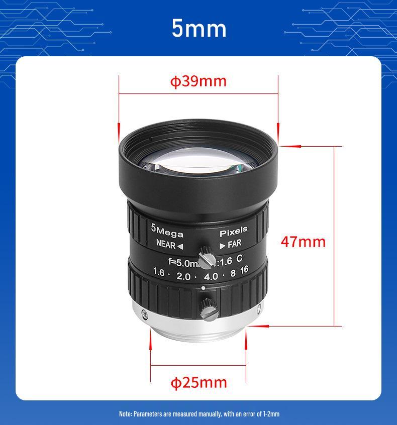 SHL 5MP HD Industrielt Kameraobjektiv MF Serie, Fast Brændvidde 2,8-75MM, Sensorstørrelse 2/3"