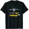 Marine F14 Tomcat Militärflugzeug Düsenjäger T-Shirt 100% Baumwolle Rundhals Sommer Kurzarm Lässig Unisex T-Shirt Größe S3XL