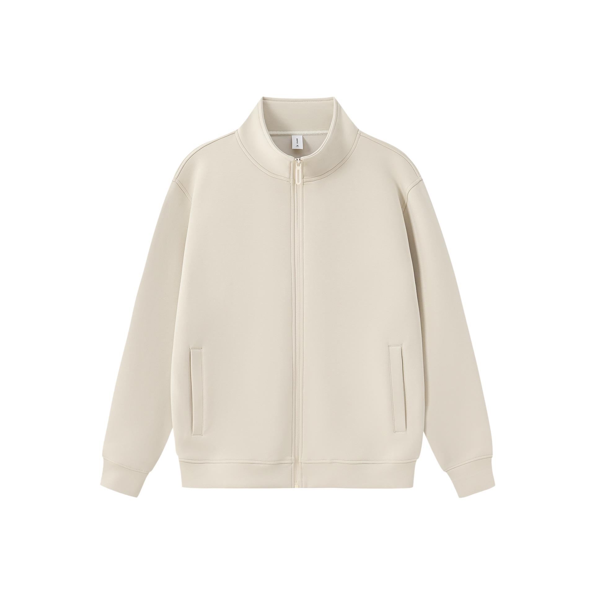 Five-Layer Liquid Cotton Stand Collar Hoodie - 400g Zipper Cardigan for Autumn/Winter L