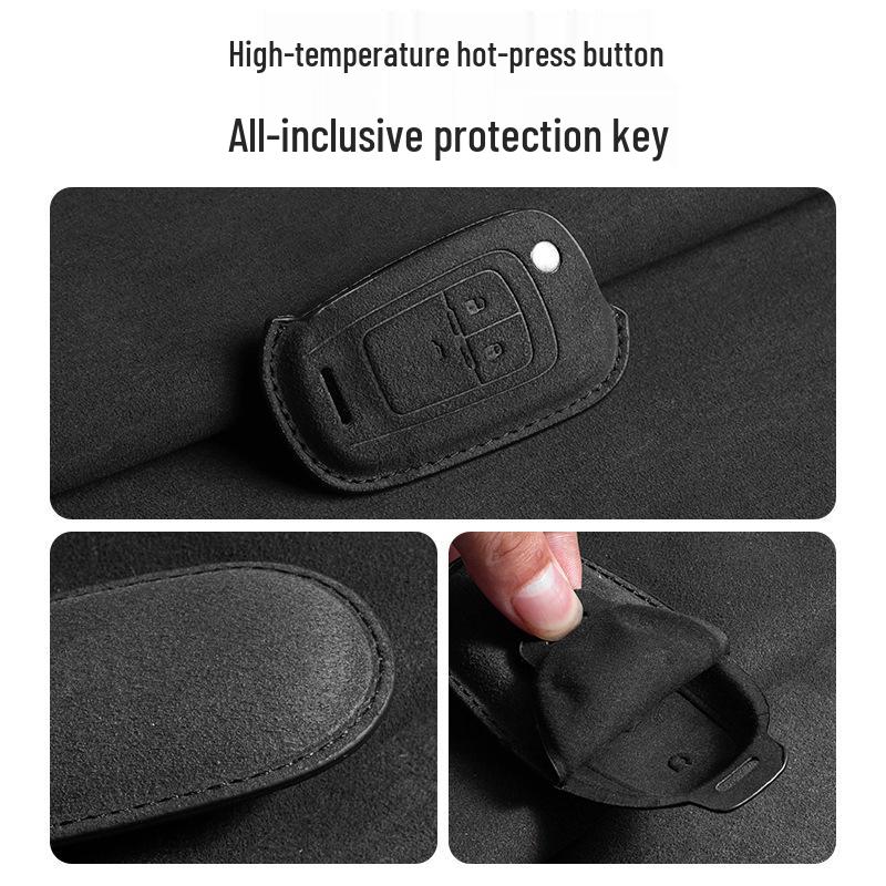 Chevrolet Cruze/Malibu Key Cover for 26 Models - Black Flocked Folding Design