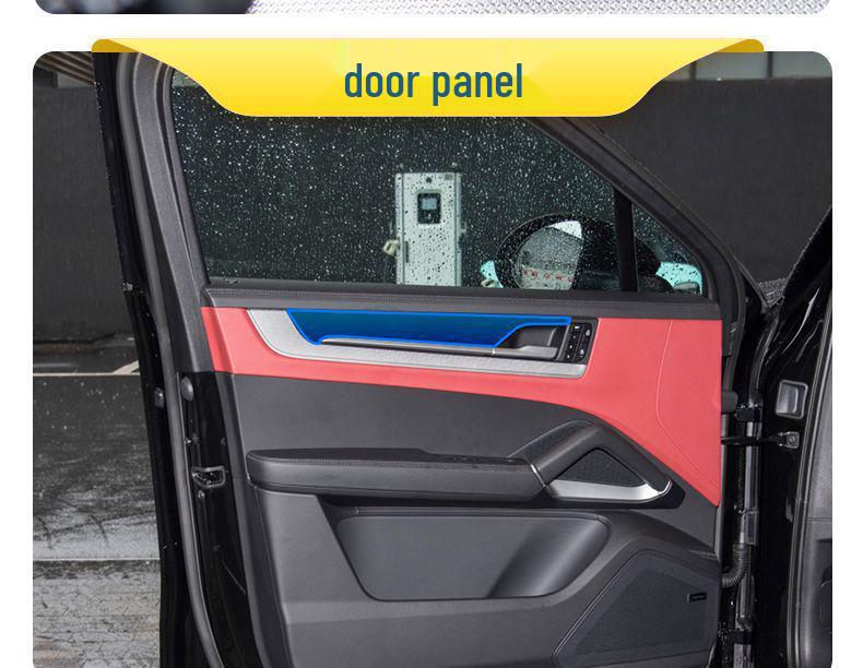 Compatible Porsche Cayenne Interior Protection Film for 25 Models: Console, Dashboard, Gear Shift, Door Sill.