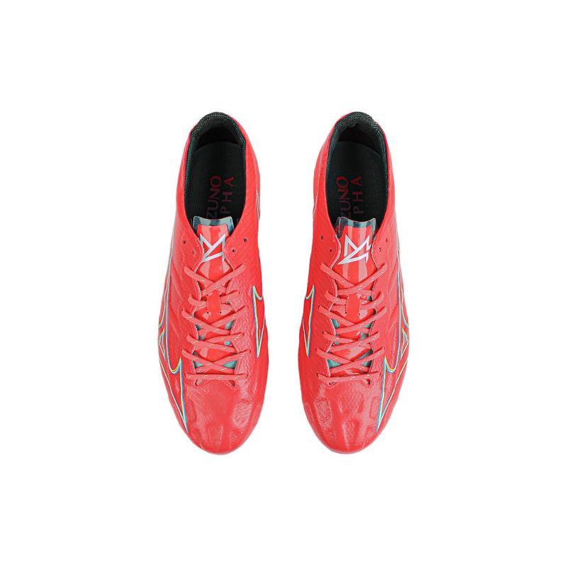 Mizuno Alpha AG Rubber Short Studs Anti-Slip Wear-Resistant Soccer Shoes Men's Red Sneakers P1GA236364