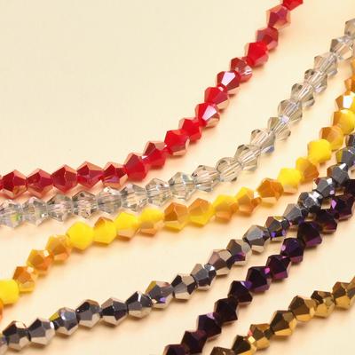 DIY Handmade Accessories AB Pointed Beads Fashion 4mm Making Diamond 1 String Solid Color for Jewelry Gift Loose Beads  Accessories
