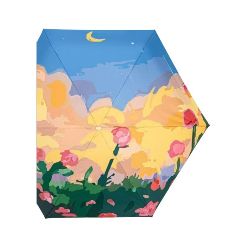 Folding Mini Sun Umbrella Portable Sun Rain Umbrella Stylish Compact Pocket Umbrella  Rain Or Shine