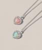 47Bag 925 Silver Heart Opal Gemstone Necklace Lovable
