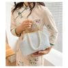 Luxury Oriental Handbag Pearl Embellished Lace Tote Bag for Women