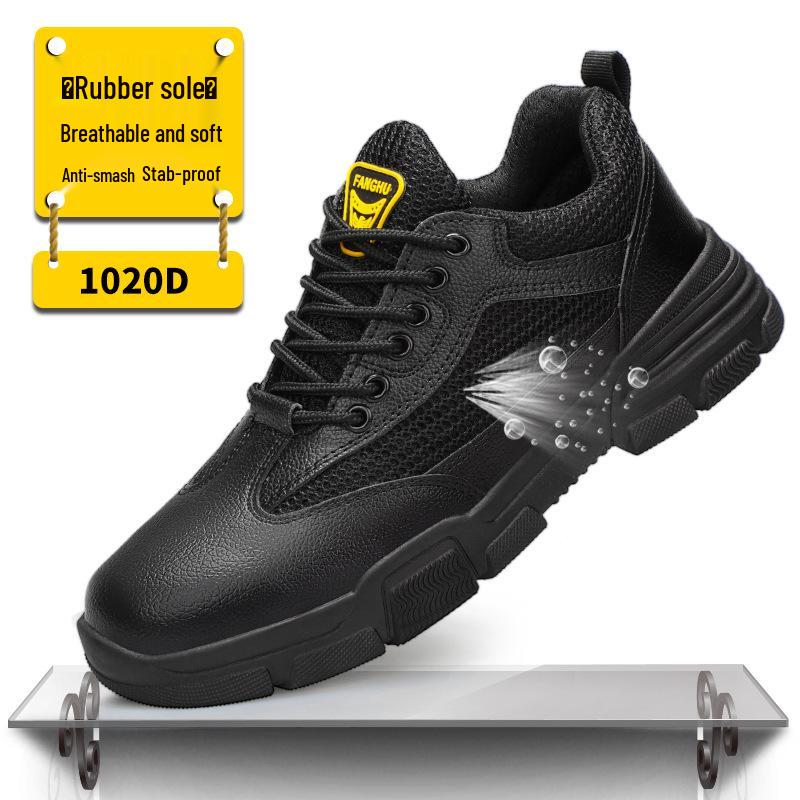 

Men s Steel Toe Safety Work Shoes - Anti-Slip, Anti-Smash, Anti-Puncture, Wear-Resistant, and Heat-Resistant