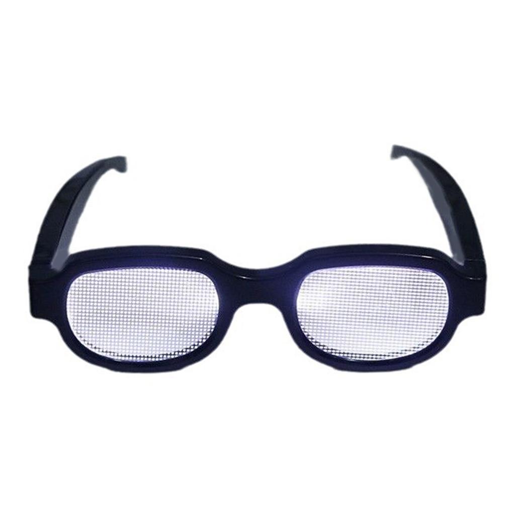 Anime Enthusiasts LED Glasses Carnival Christmas Glasses Photo Props Glowing Light up Eyewear Teens Adult Christmas Gift