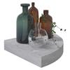 VidaXL Wall Corner Shelves 4 Pcs Concrete Grey 25x25x3.8 Cm MDF