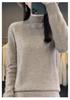 Autumn/Winter Rhinestone Embellished Knit Pullover - Women's Semi-High Neck Long Sleeve Top