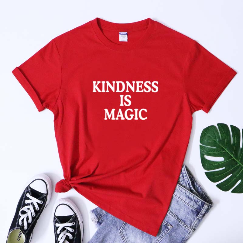 Kindness Is Magic Tshirt Casual Unisex Positivity Inspirational Tshirt Funny Unisex Be Kind Christian Cotton Top Tee