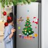 Magnetic Christmas Tree Fridge Stickers With Santa Reindeer Holiday Decor For Refrigerator Metal Door Garage Wall