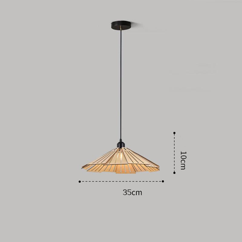 Adjustable Retro Ceiling Light Tea Room Lamp Balcony Pendant Light Dining Room Small High End Woodwork Chandelier