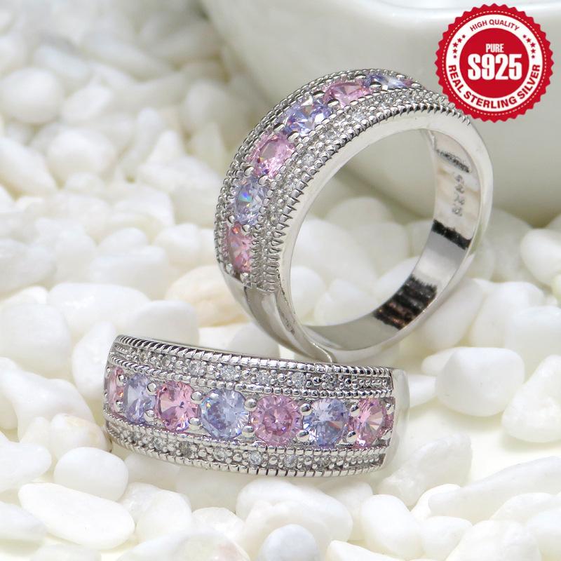 1Piece High-end elegance S Pure silver colored ring Unisex Bohemian retro sexy style Hypoallergenic jewelry Suitable for