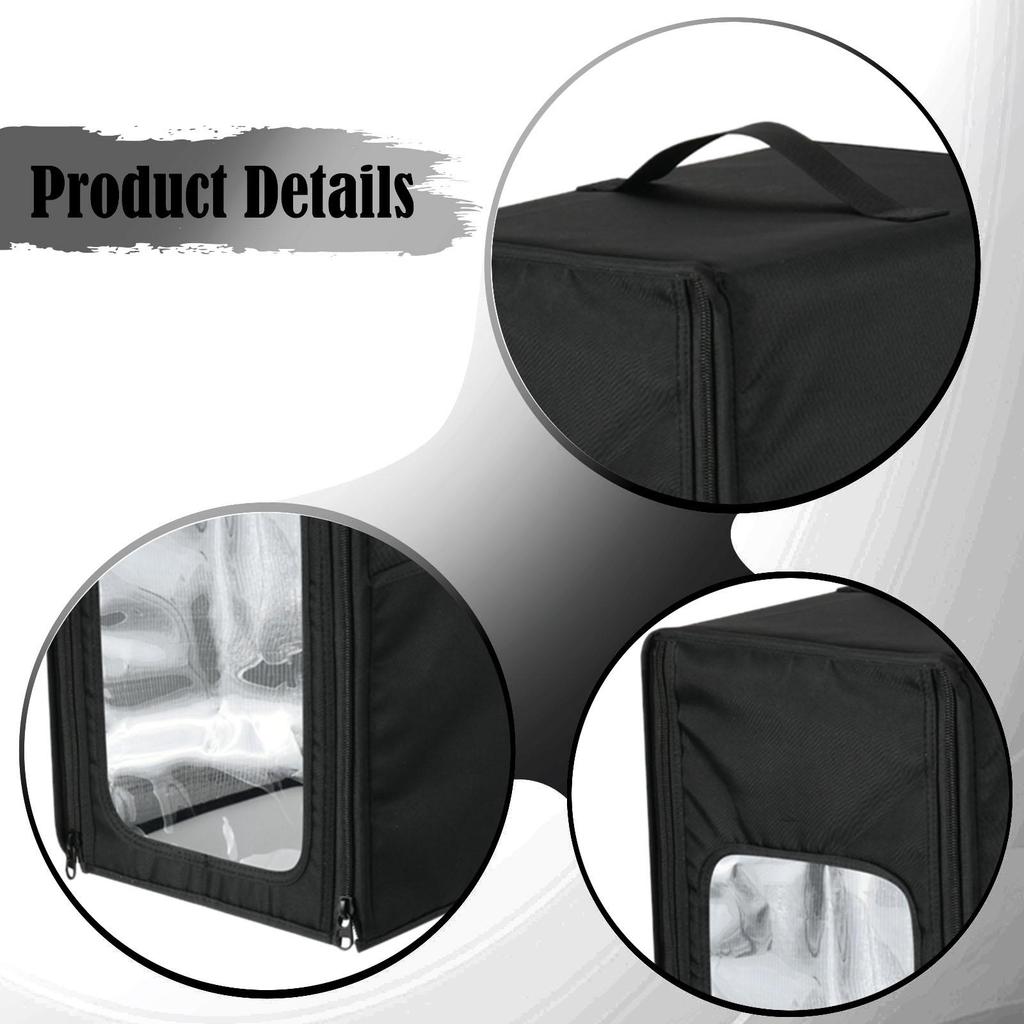 Ice Cover Cream Maker Dust Black Nylon Storage Accessory