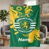 Sporting Clube de Portugal Custom Flannel Blankets Soft Warm Cozy Throws for Home Decor Holiday Gifts