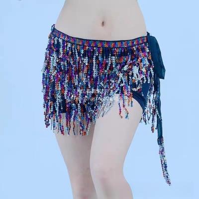 Halloween Belly Dance Waist Chain New Arrival Sequin Tassel Waist Scarf Oriental Dance Hip Scarf Skirt