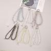 Double Chain Fish Tail Crystal Phone Strap Bag Charm For Girls