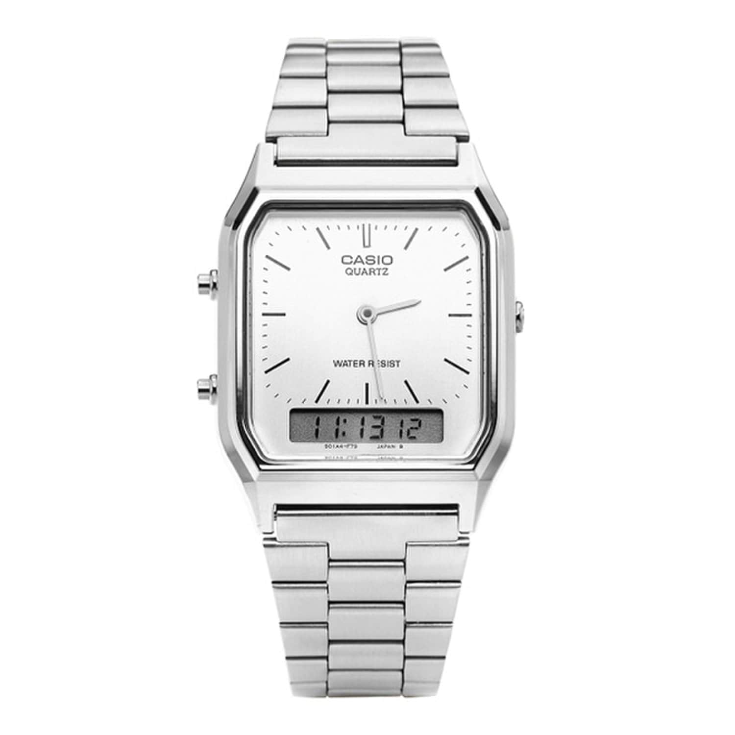 [Casio] AQ-230A-7DHDF (AQ-230A-7D) Analog Digital Square Vintage Retro Unisex Metal Watch