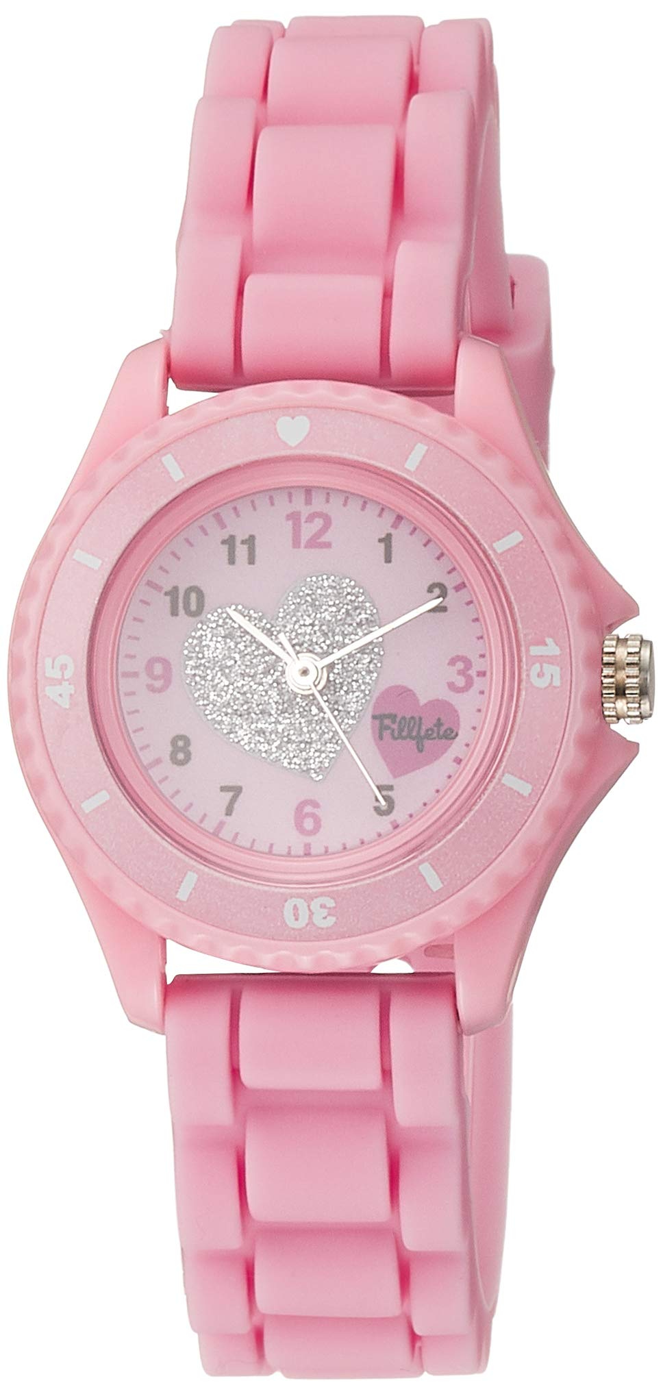 

Analogue Lamelle Watch for Silicone White Pink [Fieldwork] Girls, Strap, Dial, Lamé, KDS008-2, розовый