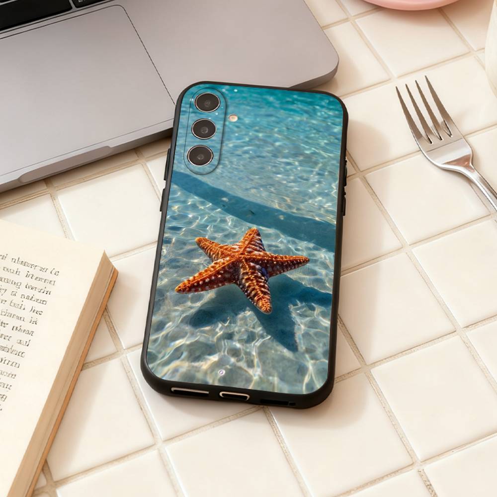 Cool Marine Life Patterns Phone Case For Samsung Galaxy A73,A72,A71,A70,A53,A52,A51,Others Soft Black Shell
