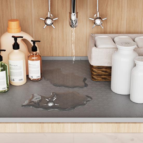 Sink Mat Moisture-Proof Tear-Resistant Waterproof Silicone Mat Leakage Corrosion Multipurpose under Sink Protection
