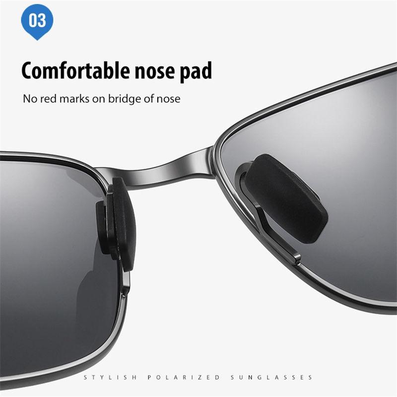 AORON Metal Frame Polarized Sunglasses for Men Women Fashion Outdoor Driver Driving Glasses UV400 Anti Glare Eyeglasses