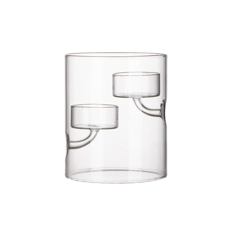 European cylinder hurricane glass candlestick oil lamp wind candle holder creative home decoration candlelight dinner gift.