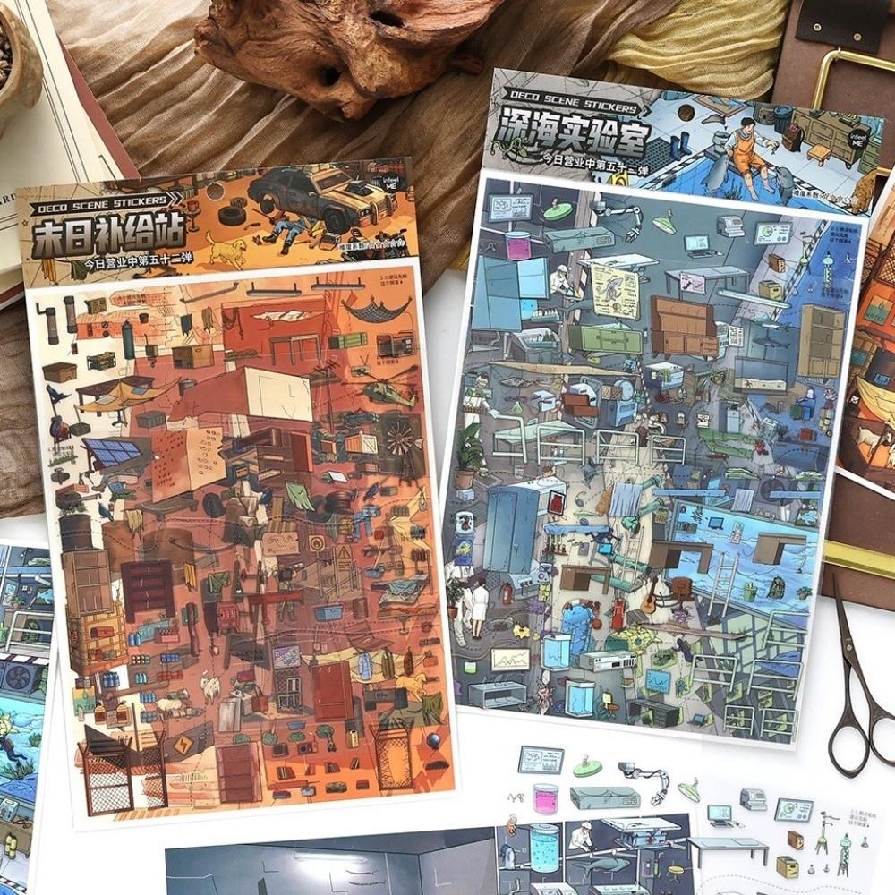 My Home Theme Landscape Stickers Cottage Scrapbook Stickers 3D Stacking Stickers Gift Giving