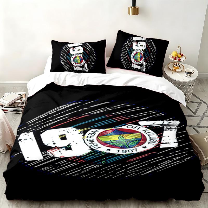 Fenerbahce 3pc set Perfect for bedroom use Comfortable bedding set includes a duvet cover and two pillowcases Ideal birthday or Christmas gift
