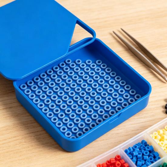 1 Set Tavă de Sortare Mărgele 5mm Kit Tavă de Ridicare Mărgele cu un Total de 296 de Găuri Organizator Eficient de Mărgele cu Recuperare Ușoară Instrument de Meșteșugit pentru Mărgele de Fier