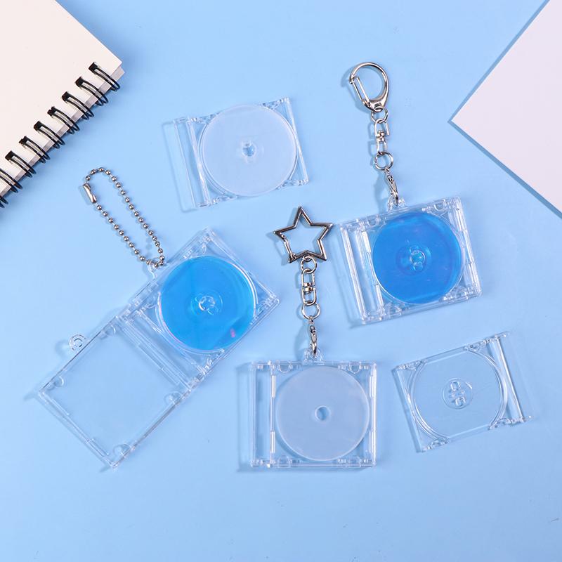 1Set Mini Nfc Functional Cd Disc Case Key Chain Peripheral Commemorative Album Key Holder For Diy Backpack Pendant