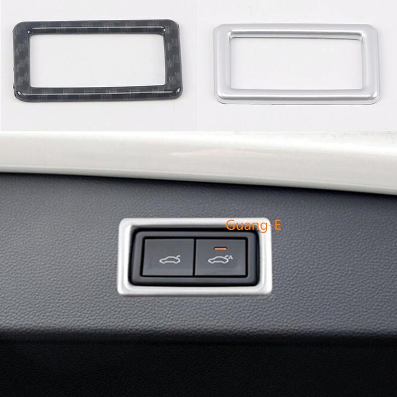 For Volkswagen VW Tiguan L MK2 2016 2017 2018    Car Back Tail Door Rear Trunk Switch Trim Panel Frame Button Lamp