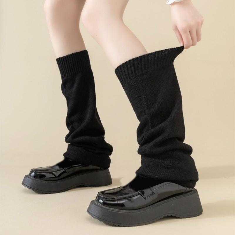 Comfortable Wide Bubble Socks With Breathable Fabric And Stacked Design Loose Slouch Thigh High Boot Socks For Women