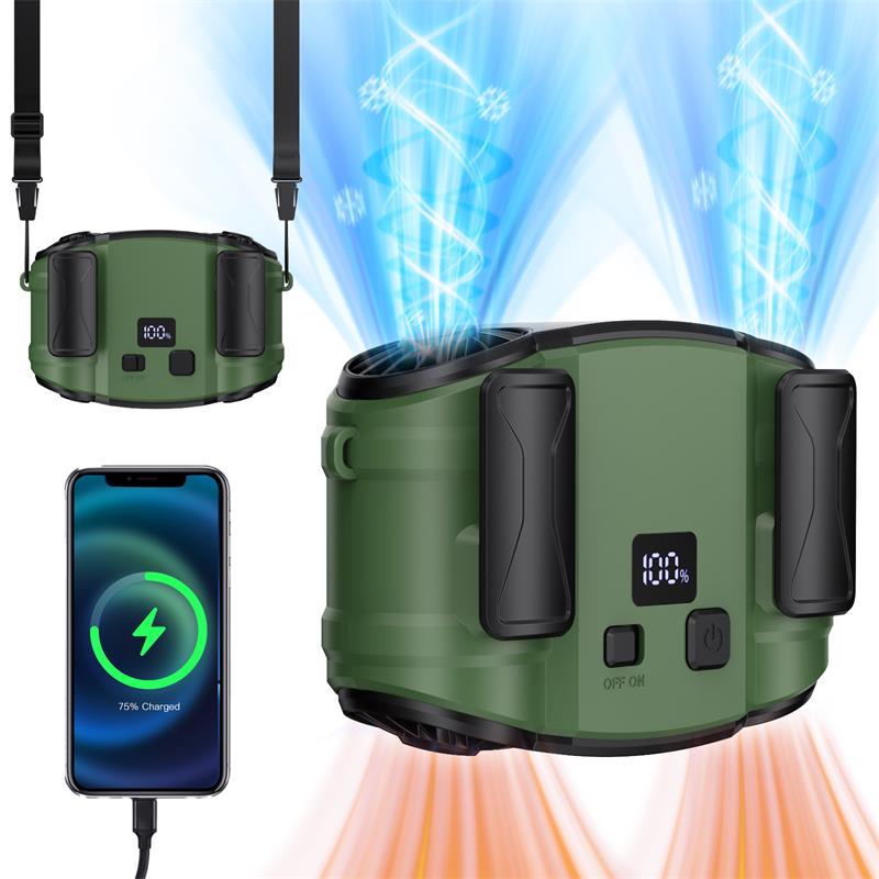 

Portable Waist Fan Personal Fan Clip On Cooling Wearable Air Conditioner For Cool Body Blow Cold Device Rechargeable 2025 зелёный