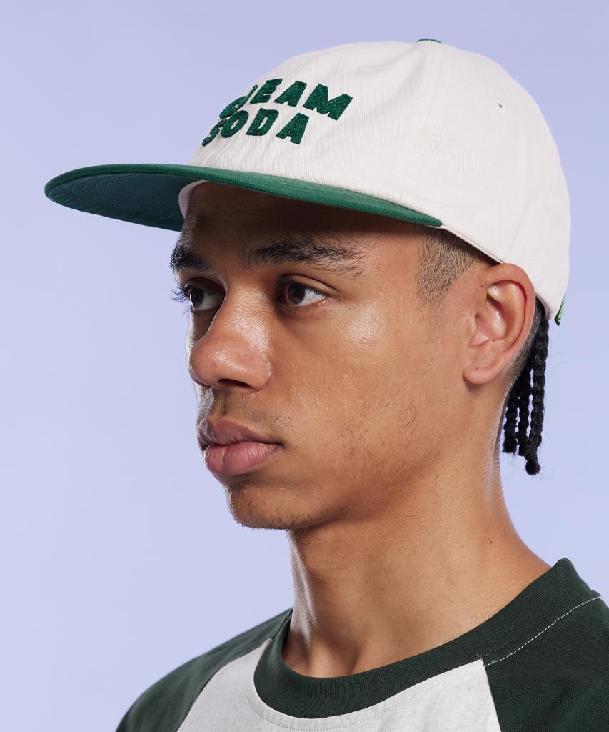 CREAM SODA LAB Applique Panel Ball Cap Green
