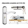 Stainless Steel Household Indoor Door Lock Universal Type Wooden Door Lock Tamper Free Adjustable Door Handle Bedroom Door Lock