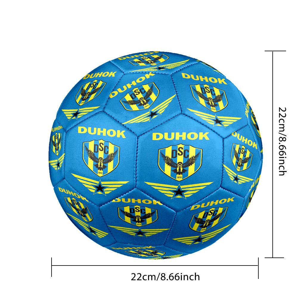 Duhok Sports Club Emblem Size 5 Soccer Ball,Indoor/Outdoor Suitable for Training Matches Tournaments Practice Games Perfect Gift for Fan
