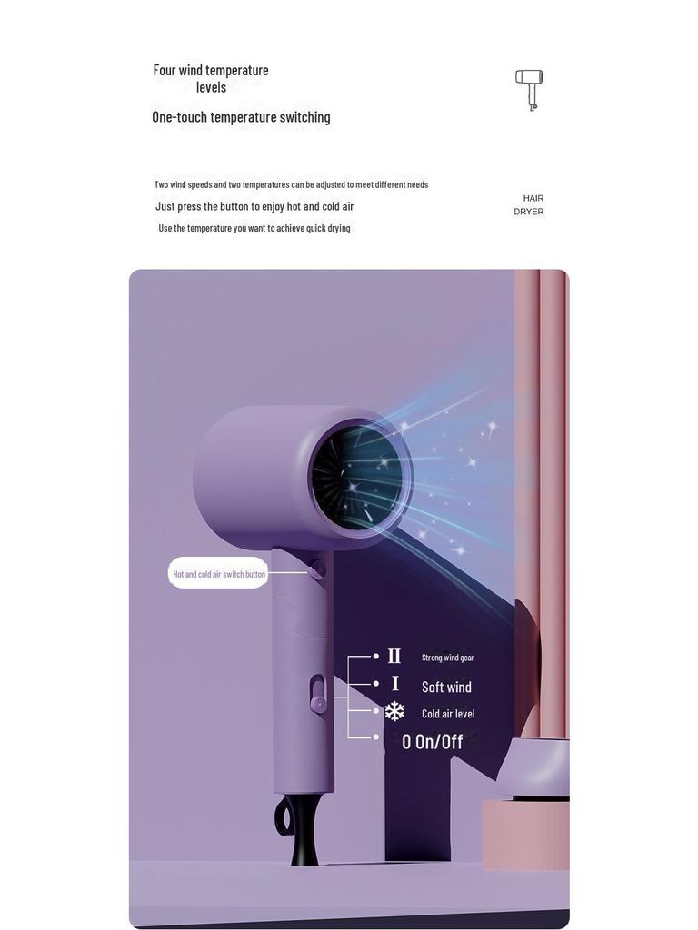 "Guangba High-Power Hair Dryer: Quick-Dry & Gentle on Hair, Ideal for Home Use."