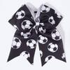 Colorful Football Pattern Bow Hair Clip Elastic Cute Fabric Ribbon Hair Rope Fashion Soft Fashion Hair Accessories Sports Events