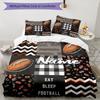 3pcs Custom Name American Football Bedding Set Duvet Cover Closure Includes 1 Duvet Cover & 2 Pillowcases, Soft and Comfortable for All Seasons.
