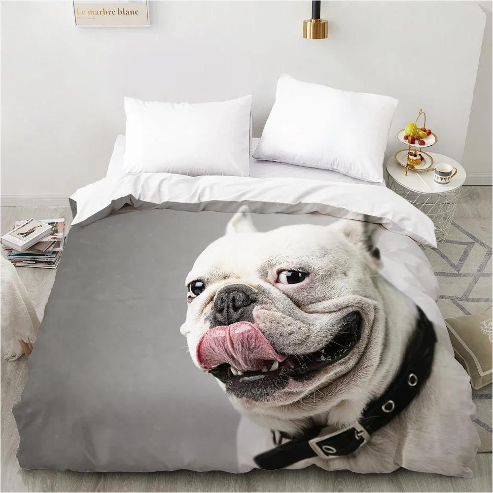 Animal Lie Down Dog Pet Bedding Set Duvet Cover Single Twin King Size Quilt Cover Home Textile Comforter