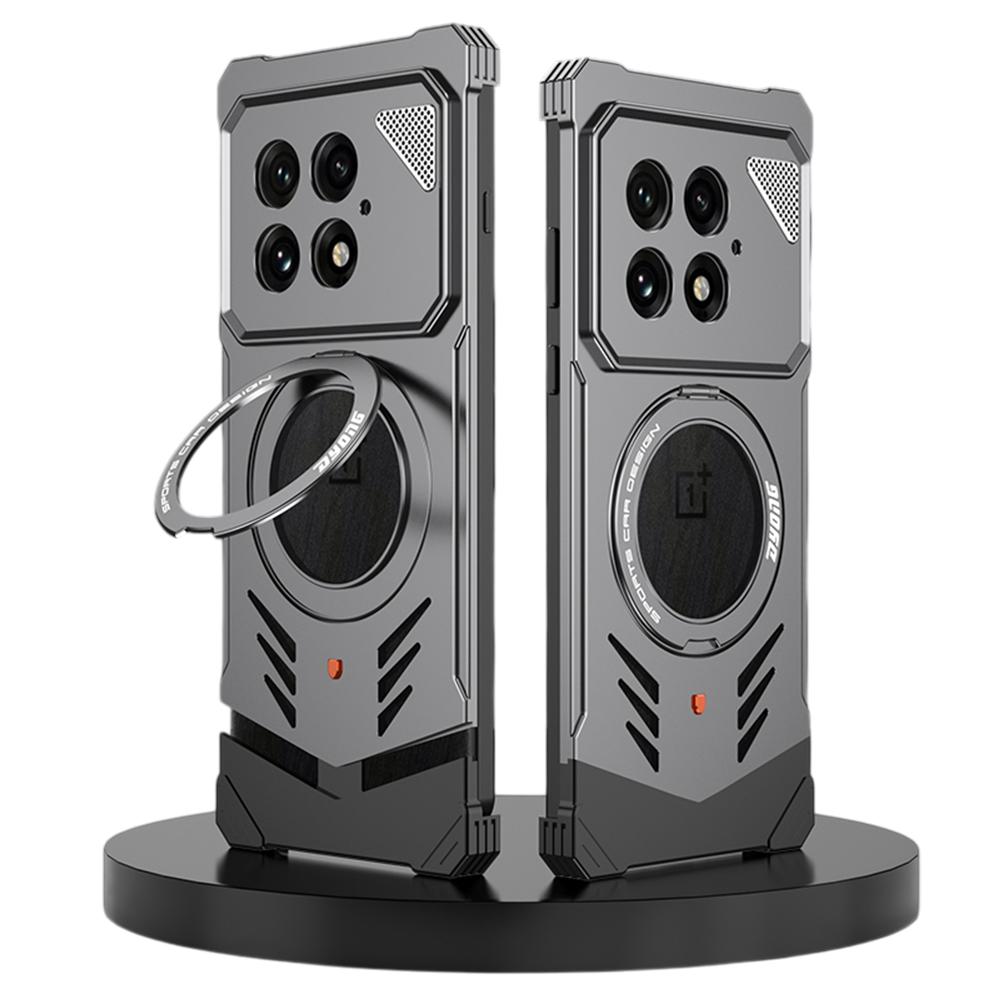 

DYONG For OnePlus 13 Metal Case Frameless Hollow Heat Dissipation Phone Cover with Kickstand Tarnish