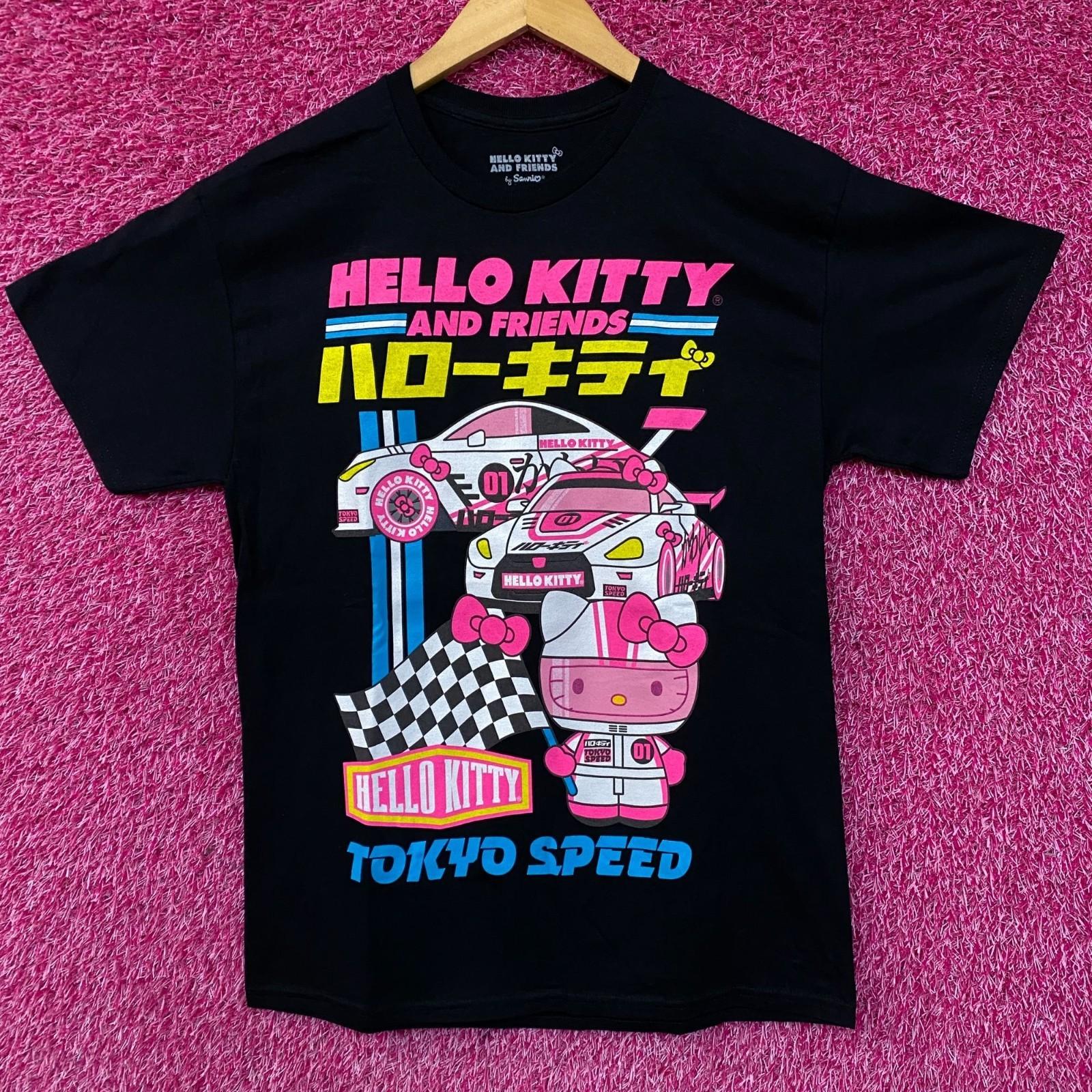 Sanrio Хелло Китти и Друзья Токио Скоростная Гонка Кавайная Футболка 4XL